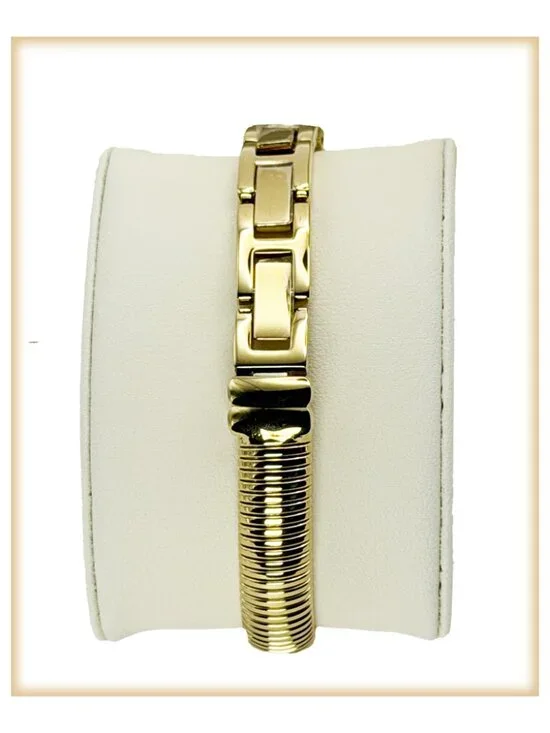 Anne Klein Quartz Gold Dial Ladies Diamond Watch and Bracelet - Picture 4 of 5